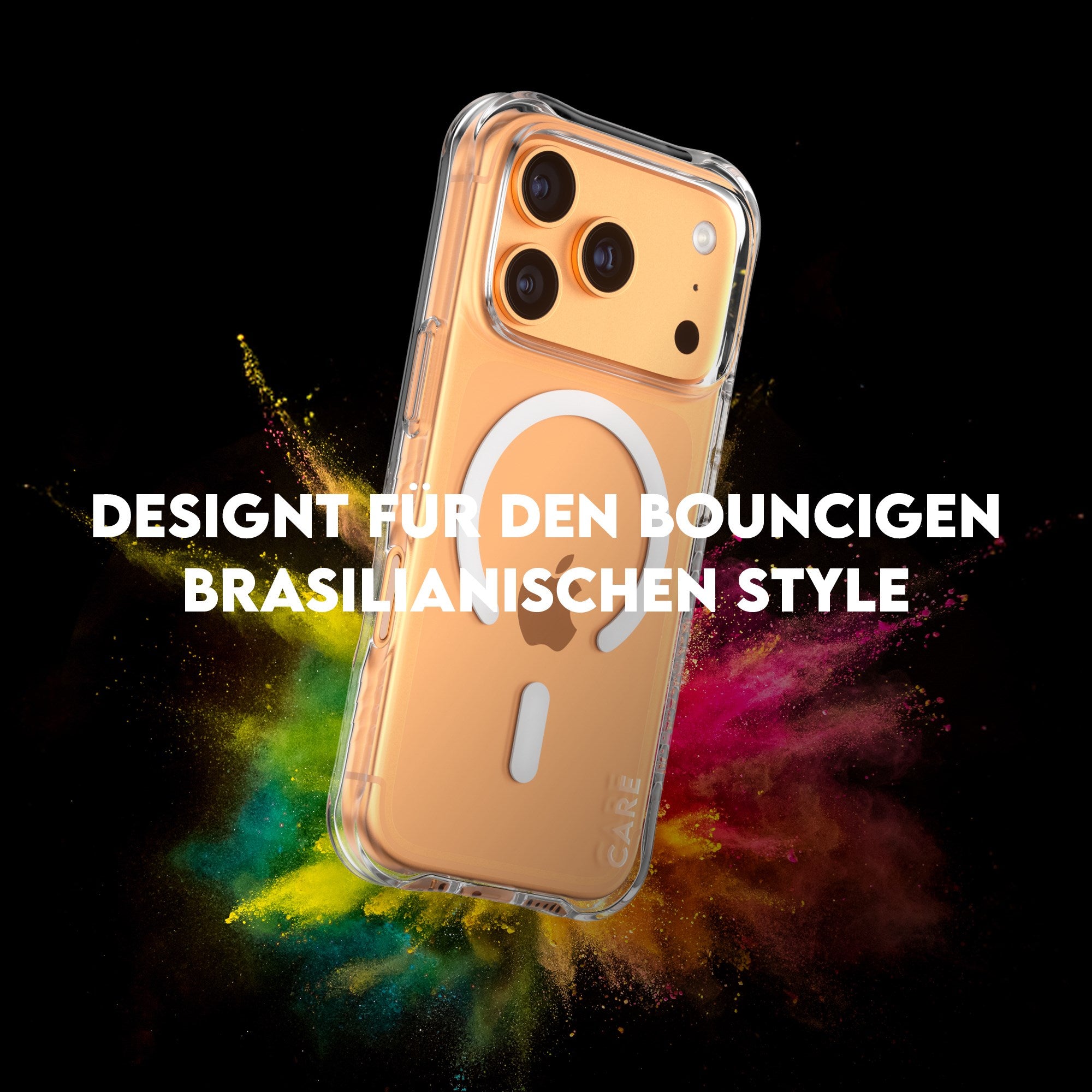 CARE™ by PanzerGlass® Samba Case Transparent m. Weiß MagSafe iPhone 17 Pro